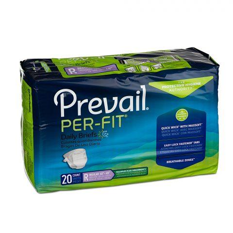 Prevail Per-Fit Briefs Regular Fits 40" to 49" - 20ea/pk 4pk/cs