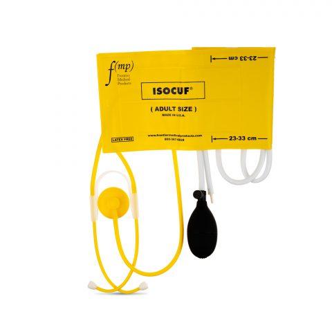 BP Cuff w/ Bulb & Steth Single-Patient-Use Yellow For Isolation Latex Free