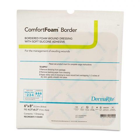 ComfortFoam Border Soft Silicone Foam Dressing 6"x8" 5ea/bx