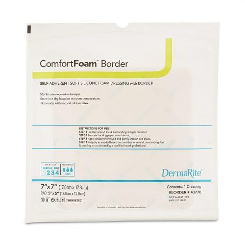 ComfortFoam Border Soft Silicone Foam Dressing 7"x7" 5ea/bx