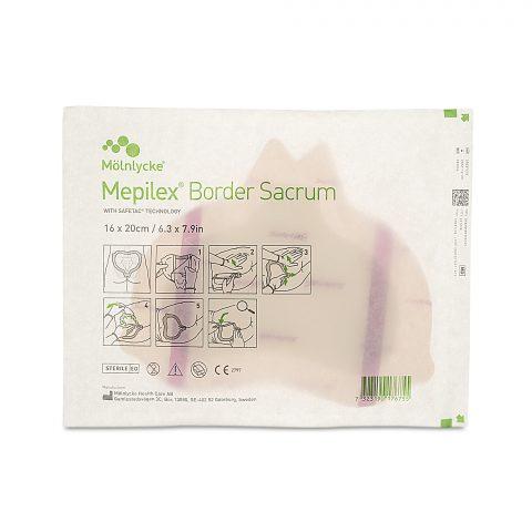 Mepilex Border Sacrum 6.3"x7.9" Adhesive Soft Silicone Foam Dressi