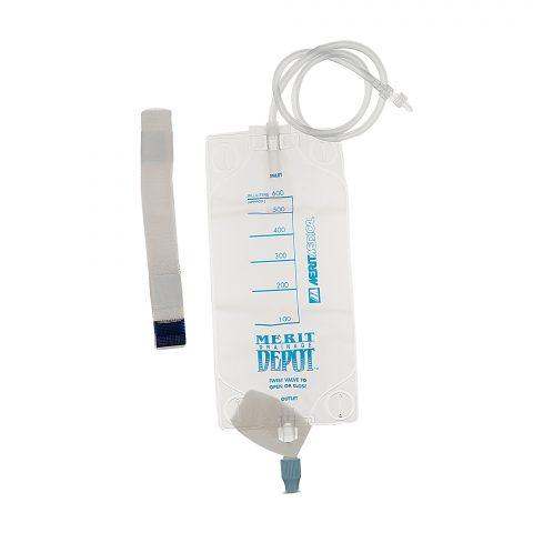 Drain Bag 600ml for Abscess, Biliary And Nephrostomy, Twist Drain Valve, 20ea/bx