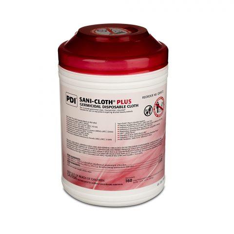 Sani-Cloth Plus Germicidal Wipes Large Canister Red Lid 160's