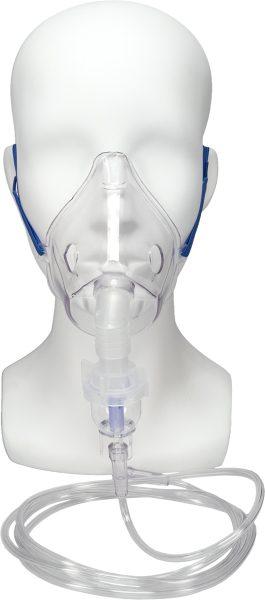 Small Volume Nebulizer w/Adult Aerosol Mask 7' Kink Resistant Tubing Standard Connector