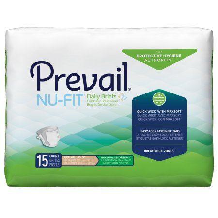 Briefs Disposable NU-FIT X-Large 59"-64" - 15ea/pk 4pk/cs