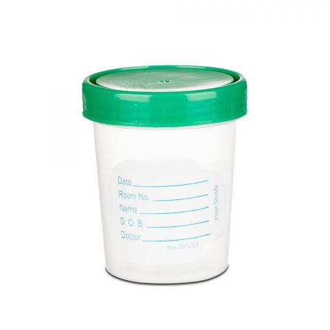 Specimen Container W/Lid & Patient Label, Sterile, 4oz.