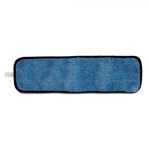 Microfiber 18" Wet Mop Pad, Piped, Rectangular, Blue