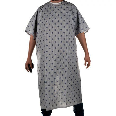 Patient Gown Blue Compass Print 55/45 Blend 66x48