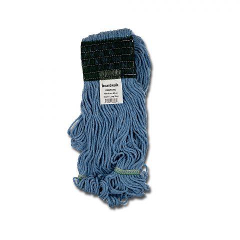 Super Loop Wet Mop Head Cotton/Synthetic Blend 16oz Blue Medium