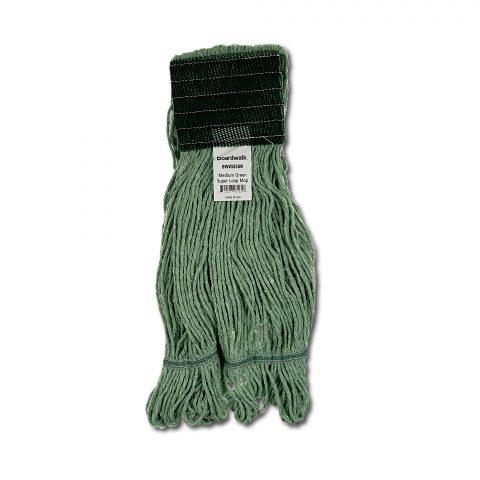 Super Loop Wet Mop Head Cotton/Synthetic Blend Green Medium