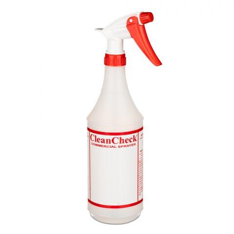 Empty Spray Bottle, Clear, w/ Red Trigger Head, 32oz 3ea/pk 24pk/cs