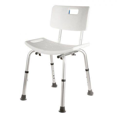 Bath Seat w/ Back, 300lbs cap. Adjustable height 14" - 19"