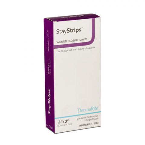 StayStrips Wound Closure Strips 0.125" x 3" - 5ea/pk 50pk/bx