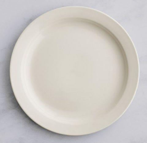 Stoneware Plate Narrow Rim 8-1/4" Ivory (American White)- 36ea/Case