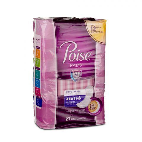 Poise Pad Ultimate Long - 27ea/pk 4pk/cs