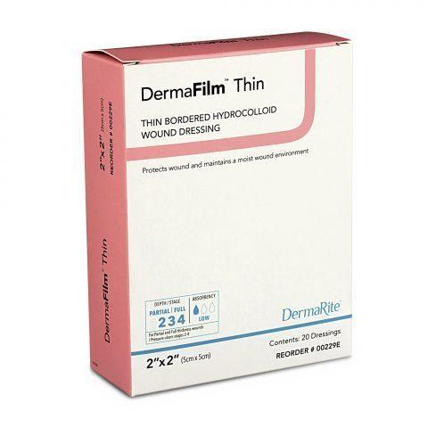 DermaFilm Border Hydrocolloid Dressing Thin 2"x 2"