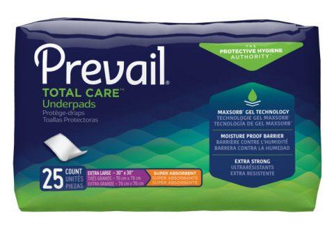 Prevail Super Absorbent Underpad 30"x 30" - 25ea/pk 4pk/cs