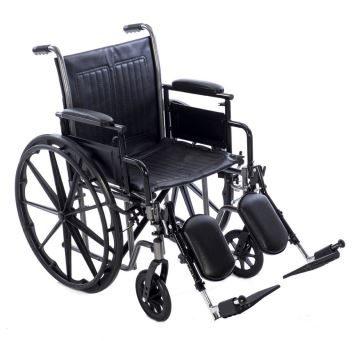 Chariot II 18" K2 Wheelchair w/Removable Desk Arms Elevating Leg Rests Vinyl Seat 300lb Cap