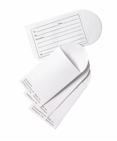 Pill Envelope Moisture to Seal 3.5"x 2.25" Printed - 1000ea/bx