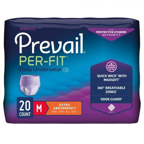 Prevail Per-Fit Underwear for Women, Medium, 34"-46" - 20/pk 4pk/cs