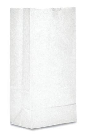 Paper Bags 35lb Capacity #6 6"Wx 3.63"Dx 11.06"H White - 500ea/pk