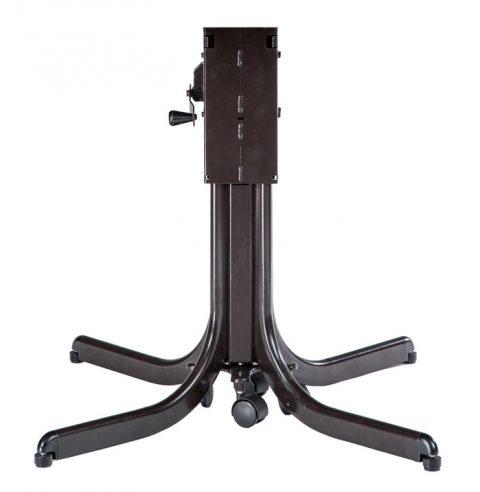 T9 Series Hi Lo Crank Table Base Tilt Top Black 1 Caster w/ Adjustable Height