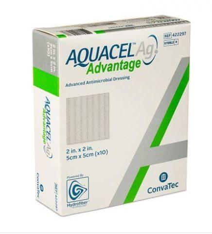 Aquacel AG Advantage Antimicrobial Hydrofiber Dressing 4"x 5" Sterile